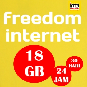 Paket Data Indosat Data Freedom (Kuota Full 24Jam All Area) - Freedom Internet 18GB 30 Hari